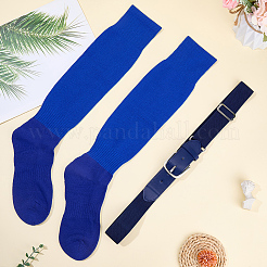 1 Pair Polycotton Solid Color Football Socks&nbsp;AJEW-CL0001-33C