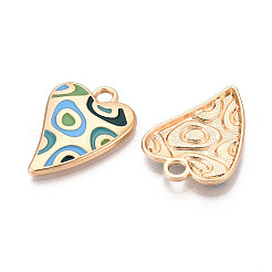 Rack Plating Alloy Enamel Pendants&nbsp;PALLOY-T091-15E
