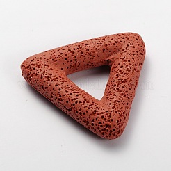 Synthetic Lava Rock Big Triangle Pendants&nbsp;G-O025-04G
