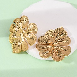 304 Stainless Steel Leaf Stud Earrings&nbsp;EJEW-L304-05G