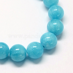 Natural Dyed Yellow Jade Gemstone Bead Strands&nbsp;X-G-R271-6mm-Y05