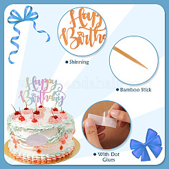 6Pcs 6 Colors Paper Cake Toppers&nbsp;FIND-TA0010-39