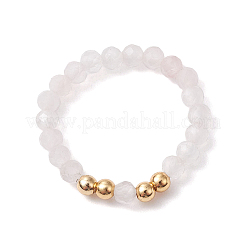 3Pcs 3 Styles Natural Rose Quartz Beaded Stretch Rings Set&nbsp;RJEW-JR00647-02