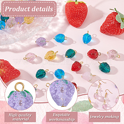 42Pcs 7 Styles Glass Pendants&nbsp;PALLOY-AR00019