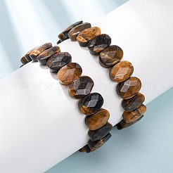 Natural & Synthetic Mixed Gemstone Faceted Beaded Stretch Bracelets for Women&nbsp;BJEW-K251-07