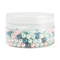 300Pcs Baking Paint Pearlized Glass Pearl Round Beads&nbsp;HY-FS0001-04