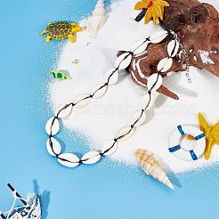 Natural Cowrie Shell Beaded Necklace for Women&nbsp;NJEW-UN0001-40