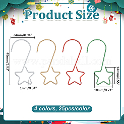 100Pcs 4 Colors Star Stainless Steel Hook Hangers&nbsp;STAS-ME0003-32