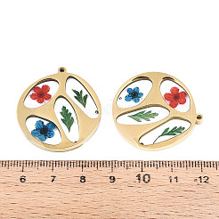 304 Stainless Steel Epoxy Resin Pendants&nbsp;STAS-T072-22