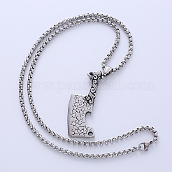 Creative Western Style 304 Stainless Steel Knife Pendant Necklaces&nbsp;EB0318