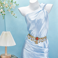 1Pc Alloy Coin Red Flower Waist Belly Chains for Dancer&nbsp;AJEW-GF0015-05