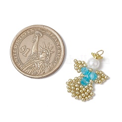 Glass Seed Beaded Angel Pendants&nbsp;PALLOY-MZ00652-05