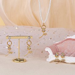 Brass Micro Pave Clear Cubic Zirconia Pendants&nbsp;ZIRC-SZ0003-46