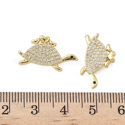 Brass Micro Pave Cubic Zirconia Pendants&nbsp;KK-P325-36G