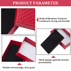 15Pcs Rhombus Textured Cardboard Jewelry Boxes&nbsp;CBOX-DJ0001-03C