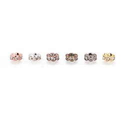Brass Rhinestone Spacer Beads&nbsp;RB-JP0002-08