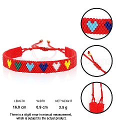 Bohemian Glass Seed Beaded Braided Bead Bracelets for Women&nbsp;NO2145
