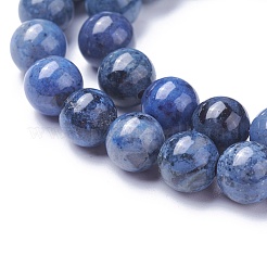 Natural Dumortierite Quartz Beads Strands&nbsp;G-P424-B-8mm