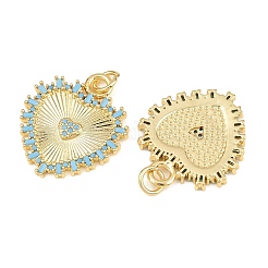 Brass Micro Pave Cubic Zirconia Pendants&nbsp;KK-L275-71B-G
