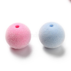 Flocky Acrylic Beads&nbsp;OACR-T005-27-14mm