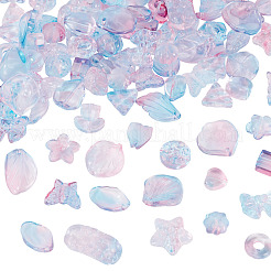 125G Gradient Color Transparent Glass Beads&nbsp;GLAA-TA0003-58A