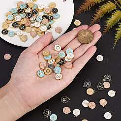 Golden Plated Alloy Enamel Charms&nbsp;ENAM-SZ0001-02G