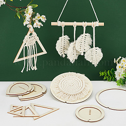 2 Sets Triangle Wood Hoop Rings Macrame for DIY Craft Making&nbsp;DIY-BC0009-97