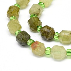 Natural Green Garnet Beads Strands&nbsp;G-O201B-34