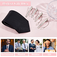 4Pcs 4 Styles Iron Rhinestone Tie Clip&nbsp;AJEW-DR0002-45