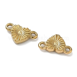 304 Stainless Steel Textured Heart Links Connector Charms&nbsp;STAS-D211-14A-G