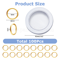 100Pcs Brass Locking Stitch Marker&nbsp;FIND-HS0002-20G