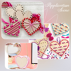DIY Heart Wood Knitting Loom Kits&nbsp;DIY-CY0003-10B