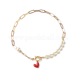 Glass Pearl Beaded Necklaces&nbsp;X1-NJEW-TA00004
