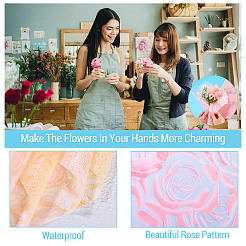40Pcs 2 Colors Waterproof Paper Flower Wrapping Paper&nbsp;AJEW-TA0003-27
