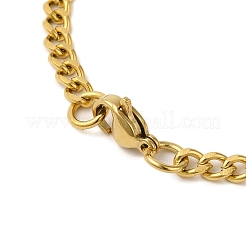 201 Stainless Steel Virgin Mary Oval Pendant Twisted Chain Necklaces&nbsp;NJEW-Q002-04G