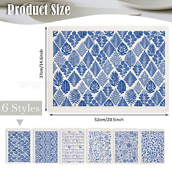 6Pcs 6 Styles Paper Ceramic Decals&nbsp;DIY-SD0002-07C
