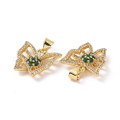 Brass Micro Pave Cubic Zirconia Pendants&nbsp;ZIRC-I063-44G-01