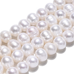 Natural Cultured Freshwater Pearl Beads Strands&nbsp;PEAR-S001-9-10mm-3