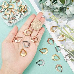 36Pcs 3 Color Ion Plating(IP) 304 Stainless Steel Open Pendants&nbsp;STAS-DC0005-91