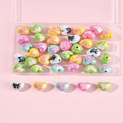 40Pcs UV Plated Acrylic Beads&nbsp;PACR-FS0001-08