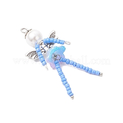 5Pcs Iridescent Acrylic Pendants&nbsp;PALLOY-TA00286