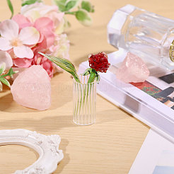 2Pcs Glass Flower Display Decorations&nbsp;AJEW-CO0001-04C