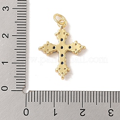 Rack Plating Brass Micro Pave Cubic Zirconia Pendants&nbsp;KK-Z047-08G-03-RS