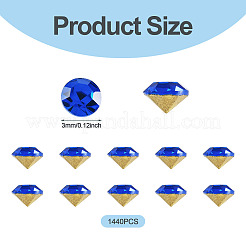 1 Bag Pointed Back Glass Rhinestone Cabochons&nbsp;RGLA-TADJ0001-01B-09