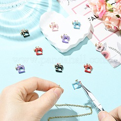 10Pcs 5 Colors Alloy Enamel Charms&nbsp;ENAM-CJ0007-55