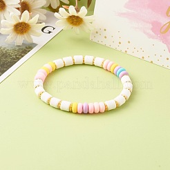 Handmade Polymer Clay Beads Stretch Bracelets&nbsp;BJEW-JB06428