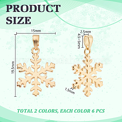 12Pcs 2 Colors Brass Pendants&nbsp;KK-GA0002-25