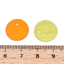 Spray Painted Natural Capiz Shell Disc Charms&nbsp;BSHE-T014-02M