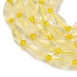 Natural Lemon Quartz(Heated) Beads Strands&nbsp;G-G453-F07-8x16mm