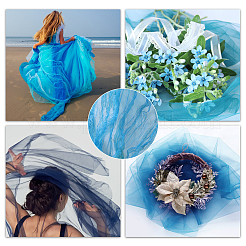 Gradient Color Organza Lace Fabric&nbsp;DIY-WH0308-575